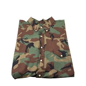 Polo Ralph Lauren Seersucker Camo Men's S/S Men's Button Front Size 4XLB